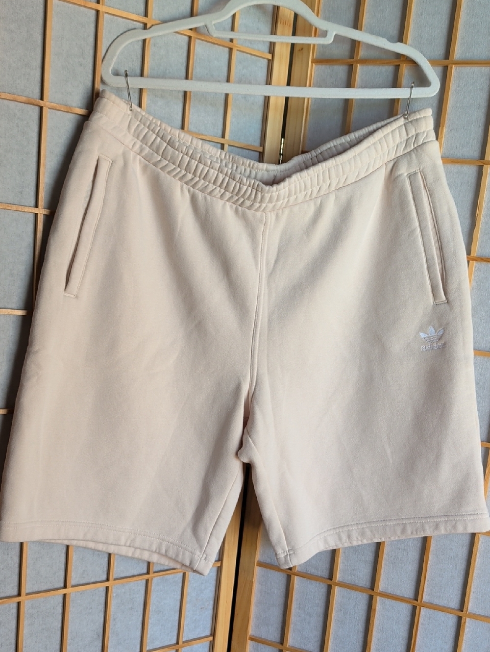 adidas Men’s Light Cream Athletic Sweatshorts